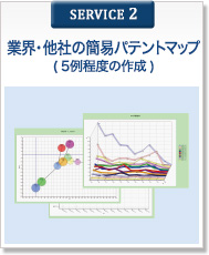 業界・他社の簡易パテントマップ（5例程度の作成）